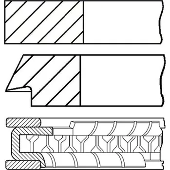 Blok motoru GOETZE ENGINE Sada pístních kroužků - 830750000 0830750000