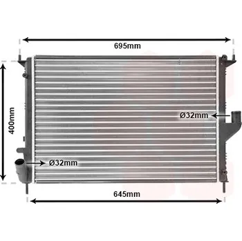 Autodíl Chladič, chlazení motoru VAN WEZEL 43002477