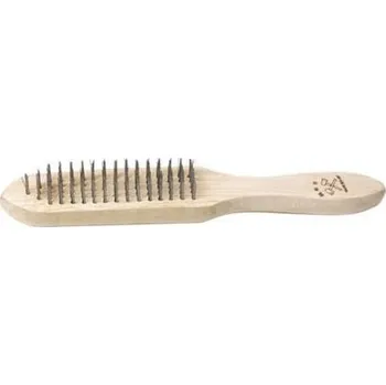 Basic Kartáč ocelový, 5 řad, dřevěná rukojeť BS - TM-340502