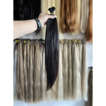 Příčesek Východoevropské vlasy, ČERNOHNĚDÁ 70 - 74 cm