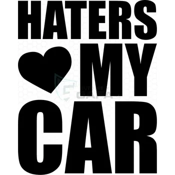Samolepicí dekorace na vozidlo Nálepka - Haters love my car - NALEPKA89c