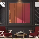 Obdélníková dekorativni zrcadlo na zeď L169