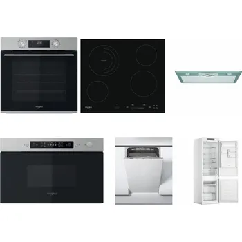 Set domácích spotřebičů WHIRLPOOL OMK58CU1SX + WHIRLPOOL AKT 8900 BA + WHIRLPOOL AKR 650/1 IX + WHIRLPOOL MBNA910X + WHIRLPOOL WSIC 3M27 C + WHIRLPOOL WHC18 T311