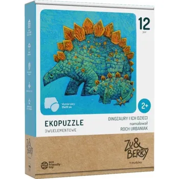 Puzzle Puzzle dwuelementowe Dinozaury i ich dzieci