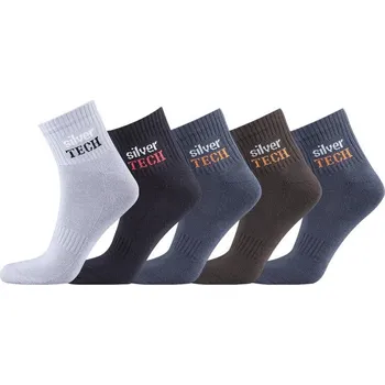 Dámské ponožky Ponožky se stříbrnými vlákny 5 párů vel. 45 - 46