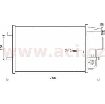Sušič klimatizace chladič klimatizace se sušičkou 1.6i 16V, 2.0i 16V, 2.3i 16V [580*370*16]