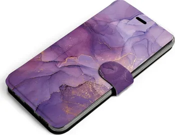 Pouzdro na mobilní telefon Mobiwear Flip pro Samsung Galaxy J3 2017 fialový mramor