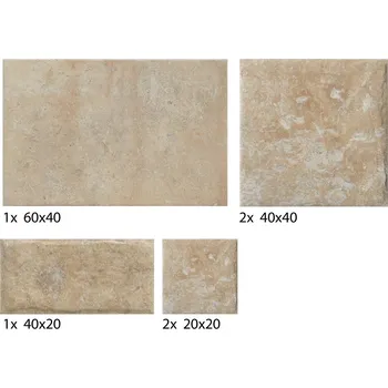 Dlažba Dlažba Cir Cotto del Campiano terra di pienza v dekoru modulare 39 o rozměru 40x60, 40x40, 20x40, 20x20 cm mat 1081580