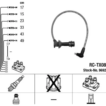 Zapalovací kabel NGK Sada kabelů pro zapalování 9692