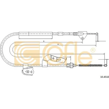 Lanko parkovací brzdy COFLE Tažné lanko, parkovací brzda 104510