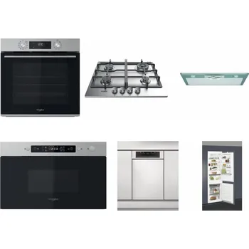 Set domácích spotřebičů WHIRLPOOL OMK58CU1SX + WHIRLPOOL TKRL 661 IX EU + WHIRLPOOL AKR 650/1 IX + WHIRLPOOL MBNA910X + WHIRLPOOL WSBO 3O34 PF X + WHIRLPOOL ART 66112