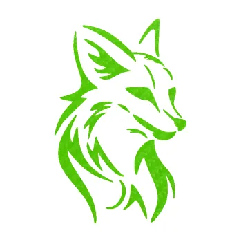 Samolepící dekorace SAMOLEPKA Liška 004 pravá (58 - 3D karbon zelený kawasaki) NA AUTO, NÁLEPKA, FÓLIE, POLEP, TUNING, VLASTNÍ TEXT, TISK, AUTOSAMOLEPKY.cz, POLEPY, OBRÁZEK, LOGO, SAMOLEPKY