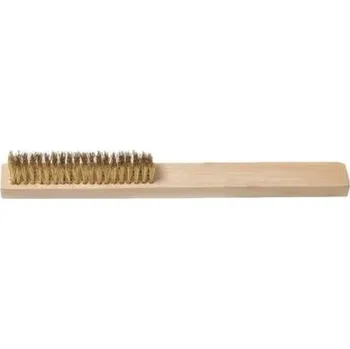 Basic Kartáč ocelový, 4 řady, dřevěná rukojeť BS - TM-340501