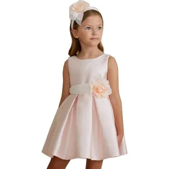 Kojenecké šaty ABEL & LULA Dívčí šaty s květy, lososové - 104 cm