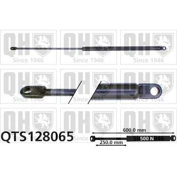 Příslušenství karosérie QUINTON HAZELL Pneumatická pružina, zavazadlový / nákladový prostor QTS128065