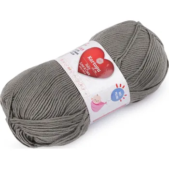 Galanterie Pletací příze Baby Love a Care 100 g, barva 30 (1921) šedobéžová tmavá