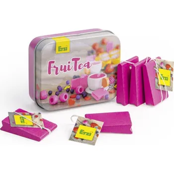 Dřevěná hračka Erzi - Německo Ovocný čaj v plechové dóze