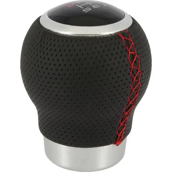 Hlavice řadicí páky Kožená hlavice řadící páky černá/červené prošití II