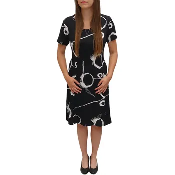 Dámské šaty Šaty Pratto černé s bílým vzorem princess velikost pratto: 40