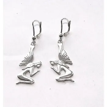 Náušnice Stříbrné náušnice víla - NK7/DN47 (Stříbrné visací náušnice na patent víla)