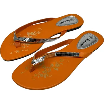 Dámské pantofle lisicode Dámské oranžové pantofle Barva: Oranžová, Velikost: 38