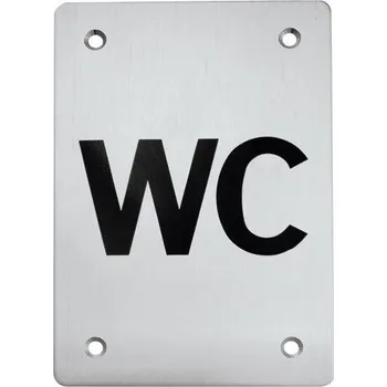 Informační tabulka TI - Piktogram "WC" - hranatý 150 mm BN - Broušená nerez (16)
