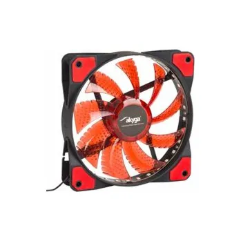 PC ventilátor Akyga ventilátor 120mm MOLEX 33 LED červená