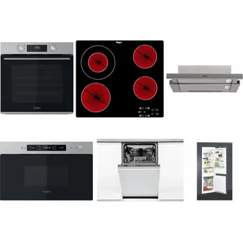 Set domácích spotřebičů WHIRLPOOL OMK58CU1SX + WHIRLPOOL AKT 8130/NE + WHIRLPOOL AKR 5390/1 IX + WHIRLPOOL MBNA910X + WHIRLPOOL WSIO 3O34 PFE X + WHIRLPOOL ART 65031
