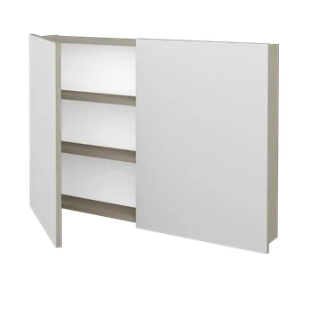 Koupelnový nábytek Dřevojas Dvoudveřová galerka Q GA2 100 - M05 Béžová mat