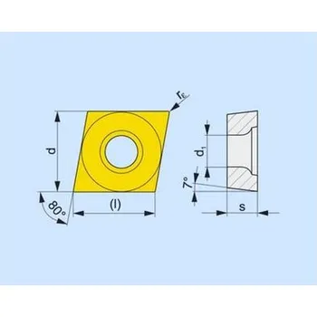 Příslušenstí k soustruhu SK břitová destička CCMT 060204E-46,6610 /S/ PRAMET - PM-CCMT-060204E-46-6610