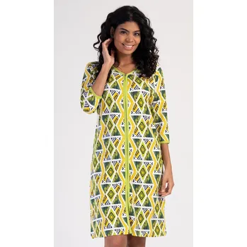 Dámské šaty Vienetta Secret Dámské domácí šaty Zuzana zelené Barva: Zelená, Velikost: 2XL