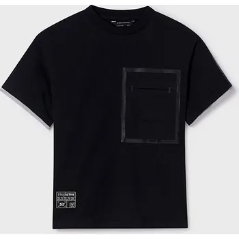 Chlapecké tričko Chlapecké triko Mayoral 6046 černá, zelená barva: černá, Rozměr: 160 (14 let)