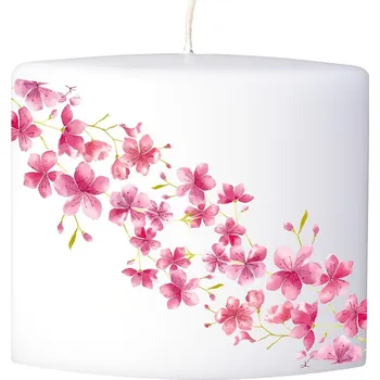 Svíčka Elipsa květy, svíčka 115x53x100 mm 350 gram