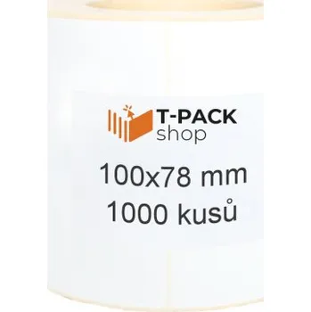 Samolepící etiketa Termotransferové etikety 100x78 1000ks 76mm