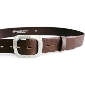 Opasek PENNY BELTS Dámský kožený opasek EXKLUZIV 50-V2-40 tmavě hnědý - 90 cm