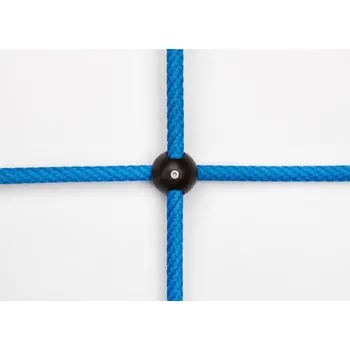 Lano Šplhací síť Herkules PES 16 mm, oko 12,50 cm, plastové koule, modrá