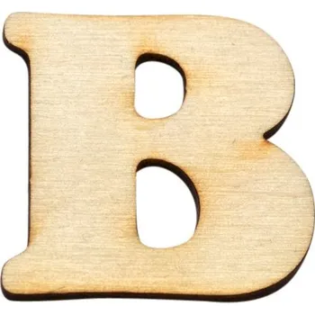 Dřevěný výřez písmeno B, 4 x 4 cm