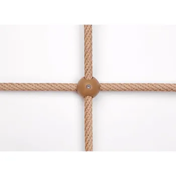 Lano Šplhací síť Herkules PES 16 mm, oko 12,50 cm, plastové koule, béžová