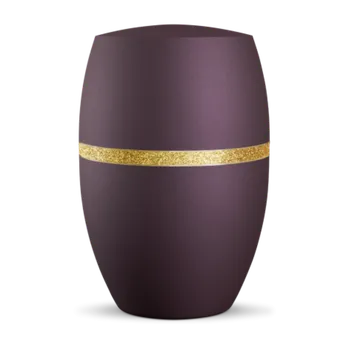 Smuteční dekorace Ekologická urna Glamour Gold - Fialová