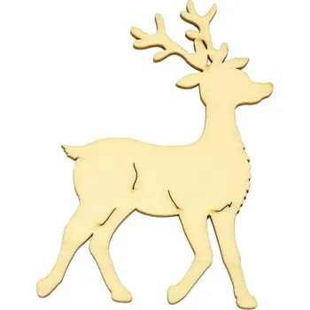Dřevěný výřez jelen, 8,5 x 13 cm