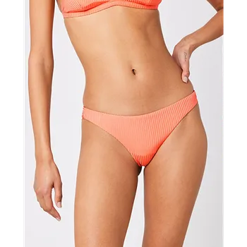 Dámské oblečení Plavky Rip Curl MODERN RIB CHEEKY PANT Coral velikost M