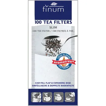 Finum Papírové filtry na čaj S 100 ks