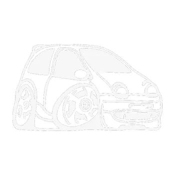 Polep vozidla SAMOLEPKA Renault Twingo karikatura pravá (09 - bílá) NA AUTO, NÁLEPKA, FÓLIE, POLEP, TUNING, VLASTNÍ TEXT, TISK, AUTOSAMOLEPKY.cz, POLEPY, OBRÁZEK, LOGO, SAMOLEPKY