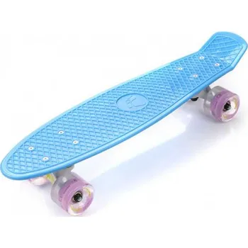 Pennyboard Penny board Meteor Blue Light s LED kolečky