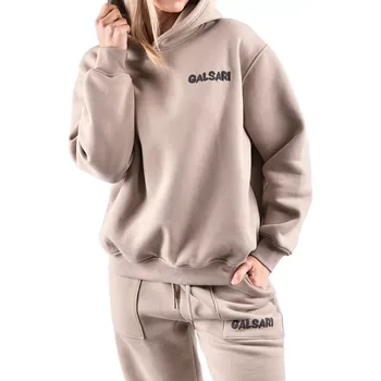 Dámská mikina MIKINA S KAPUCÍ GLSR OVERSIZED CAPPUCCINO L