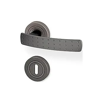 Dveřní kování Dveřní kování ACT Bremen R (GRAFIT), klika-klika, Otvor na cylindrickou vložku PZ, AC-T Grafit