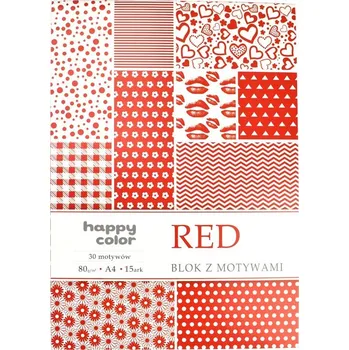 Blok papírů A4 s motivem, červené