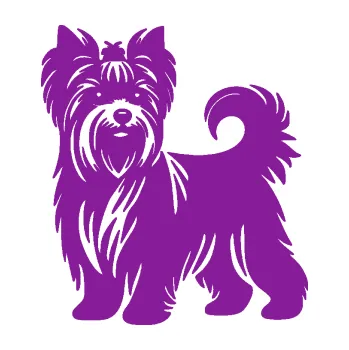 Polep vozidla SAMOLEPKA Pes 196 levá Jorkšírský teriér (14 - fialová) NA AUTO, NÁLEPKA, FÓLIE, POLEP, TUNING, VLASTNÍ TEXT, TISK, AUTOSAMOLEPKY.cz, POLEPY, OBRÁZEK, LOGO, SAMOLEPKY