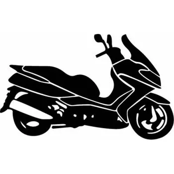 Samolepicí dekorace na vozidlo Samolepka motorkář na auto - skútr