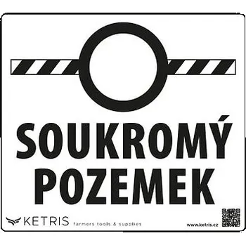 Výstražná tabulka •SOUKROMÝ POZEMEK• 21x19cm